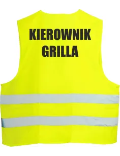 Kamizelka Odblaskowa Nadrukiem Tył Kierownik Grilla 1 szt