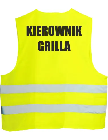 Kamizelka Odblaskowa Nadrukiem Tył Kierownik Grilla 1 szt