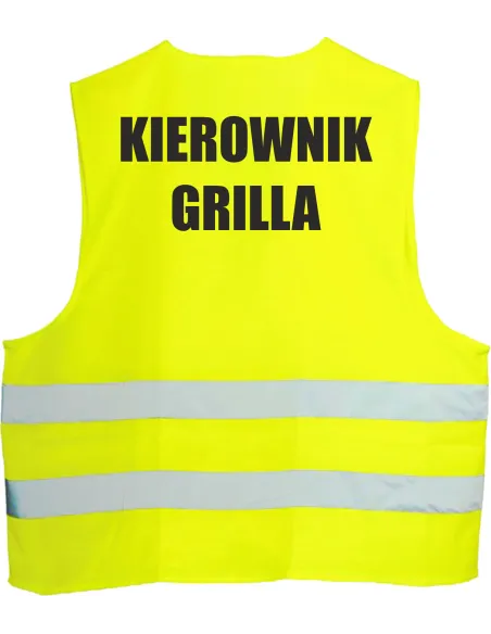 Kamizelka Odblaskowa Nadrukiem Tył Kierownik Grilla 1 szt