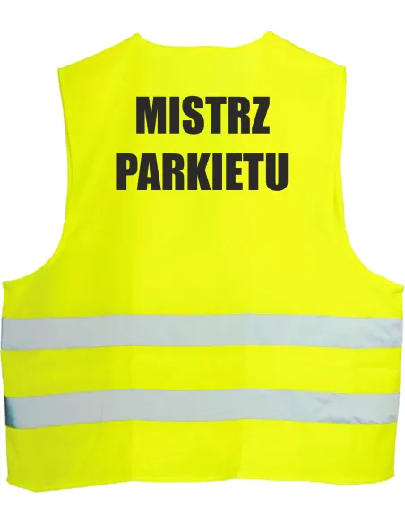 Kamizelka Odblaskowa 1 szt Nadrukiem Tył Mistrz Parkietu