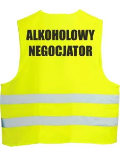 Kamizelka Odblaskowa Nadrukiem Tył Alkoholowy Negocjator