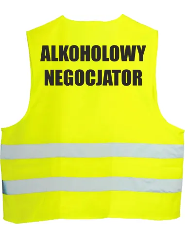 Kamizelka Odblaskowa Nadrukiem Tył Alkoholowy Negocjator