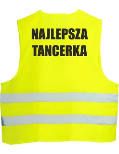 Kamizelka Odblaskowa Nadrukiem Tył Najlepsza Tancerka