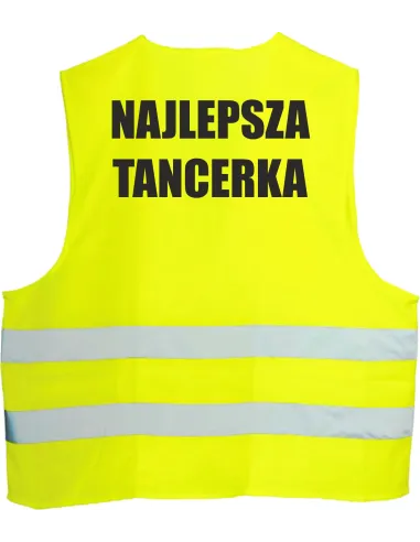 Kamizelka Odblaskowa Nadrukiem Tył Najlepsza Tancerka