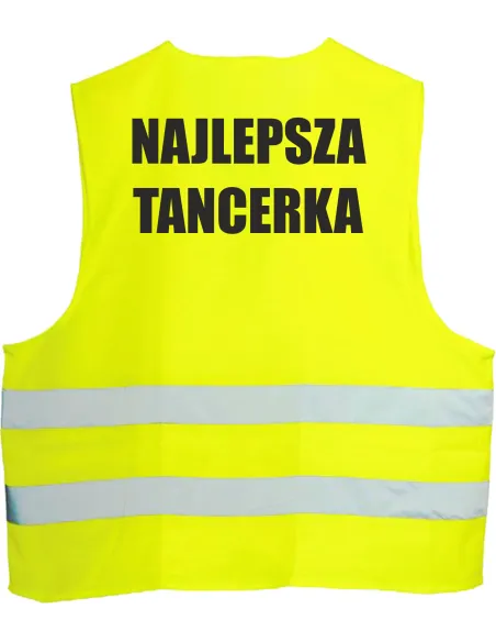 Kamizelka Odblaskowa Nadrukiem Tył Najlepsza Tancerka