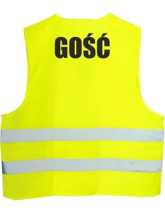 Kamizelka Odblaskowa z Nadrukiem Tył Gość 1 szt z logo