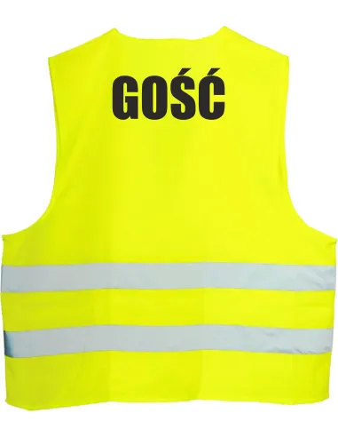 Kamizelka Odblaskowa z Nadrukiem Tył Gość 1 szt z logo