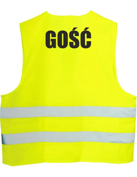 Kamizelka Odblaskowa z Nadrukiem Tył Gość 1 szt z logo