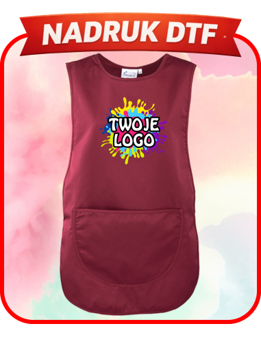 Damski tabard firmowa PERSONALIZACJA NADRUK DTF Twoja grafika 10 SZT