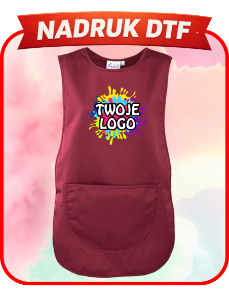 Damski tabard firmowa PERSONALIZACJA NADRUK DTF Twoja grafika 10 SZT