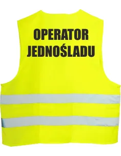 Kamizelka Odblaskowa Nadrukiem Tył Operator Jednośladu