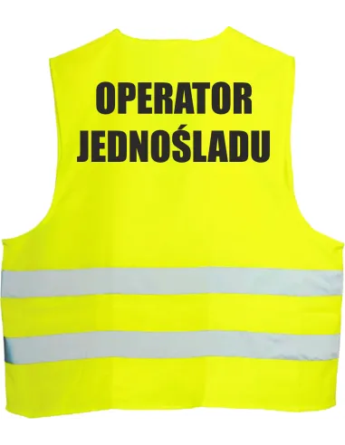 Kamizelka Odblaskowa Nadrukiem Tył Operator Jednośladu