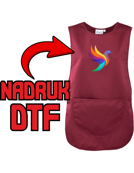Tabard Z Kieszenią Dla Pań ODZIEŻ REKLAMOWA NADRUK DTF Logo grafika 20sztuk
