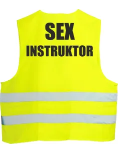 Kamizelka Odblaskowa 1 szt Nadrukiem Tył Sex Instruktor