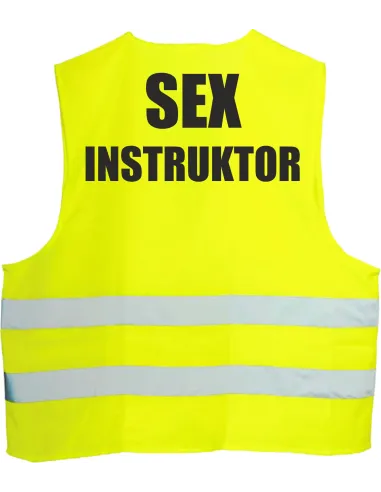 Kamizelka Odblaskowa 1 szt Nadrukiem Tył Sex Instruktor