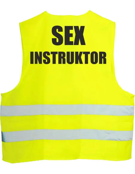 Kamizelka Odblaskowa 1 szt Nadrukiem Tył Sex Instruktor