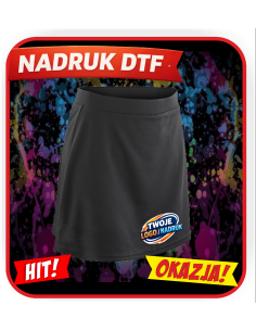 Spódniczka damska odzież reklamowa DTF logo trwały nadruk pełny kolor