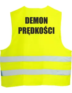 Kamizelka Odblaskowa 1 szt Nadrukiem Tył Demon Prędkości