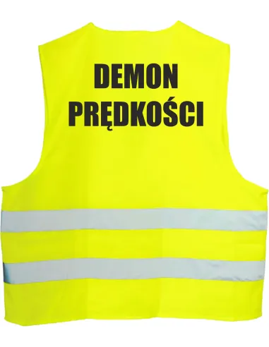 Kamizelka Odblaskowa 1 szt Nadrukiem Tył Demon Prędkości