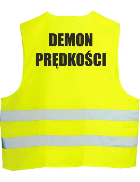 Kamizelka Odblaskowa 1 szt Nadrukiem Tył Demon Prędkości