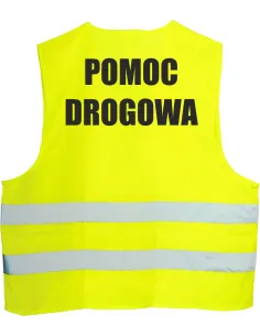Kamizelka Odblaskowa z Nadrukiem Tył Pomoc Drogowa 1 szt