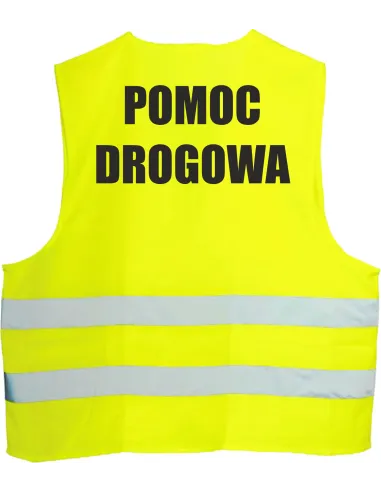 Kamizelka Odblaskowa z Nadrukiem Tył Pomoc Drogowa 1 szt