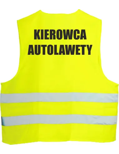Kamizelka Odblaskowa Nadrukiem Tył Kierowca Autolawety