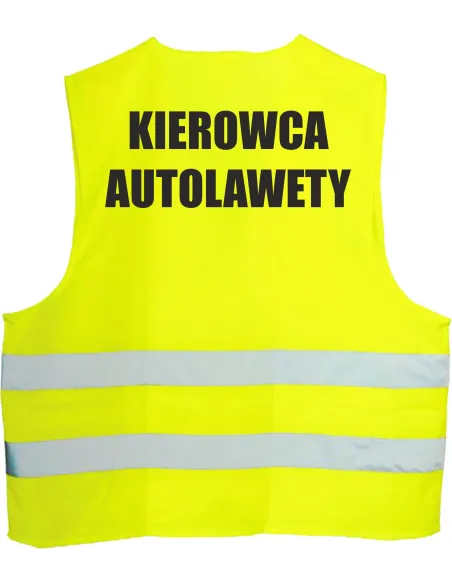 Kamizelka Odblaskowa Nadrukiem Tył Kierowca Autolawety