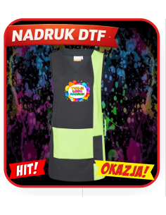 Damski kasak odzież reklamowa DTF logo trwały nadruk pełny kolor