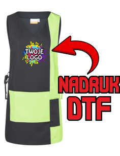 Damski kasak fartuch ODZIEŻ REKLAMOWA NADRUK DTF Logo grafika 20sztuk