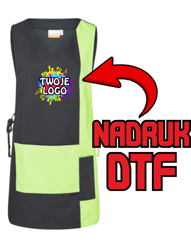 Damski kasak fartuch ODZIEŻ REKLAMOWA NADRUK DTF Logo grafika 20sztuk