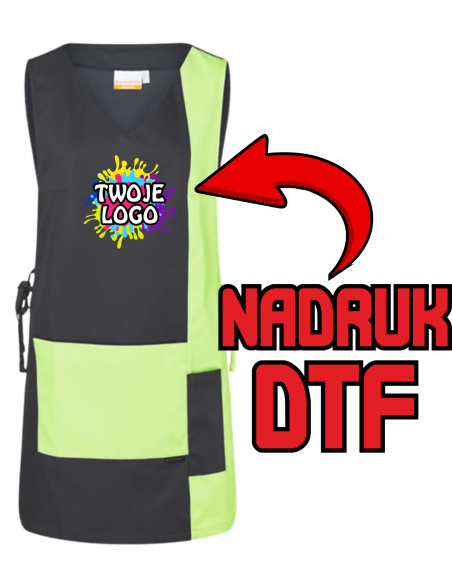 Damski kasak fartuch ODZIEŻ REKLAMOWA NADRUK DTF Logo grafika 20sztuk