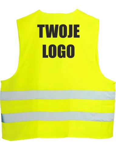 Kamizelka Odblaskowa z Nadrukiem Tył Twoje logo 1 szt