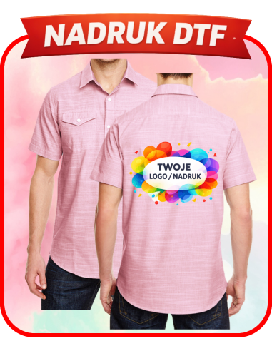 Koszula Tkana firmowa PERSONALIZACJA NADRUK DTF Twoja grafika 10 SZT