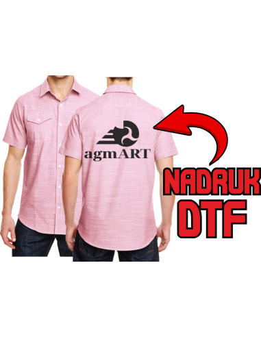 20 sztuk Tkana koszula ODZIEŻ REKLAMOWA NADRUK DTF Logo grafika