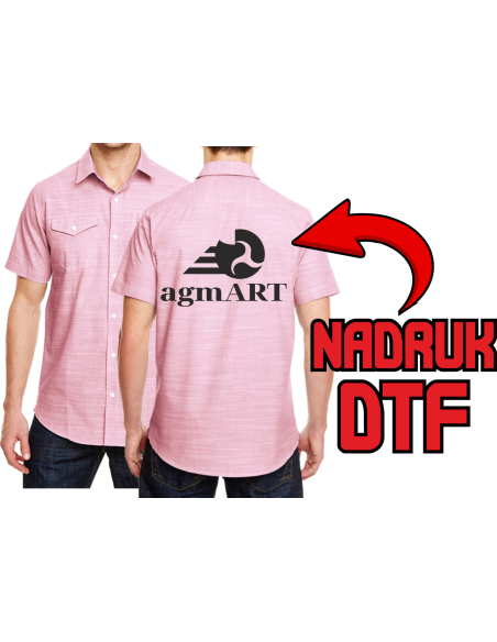 20 sztuk Tkana koszula ODZIEŻ REKLAMOWA NADRUK DTF Logo grafika