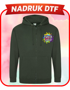 Bluza z suwakiem firmowa PERSONALIZACJA NADRUK DTF Twoja grafika 10 SZT