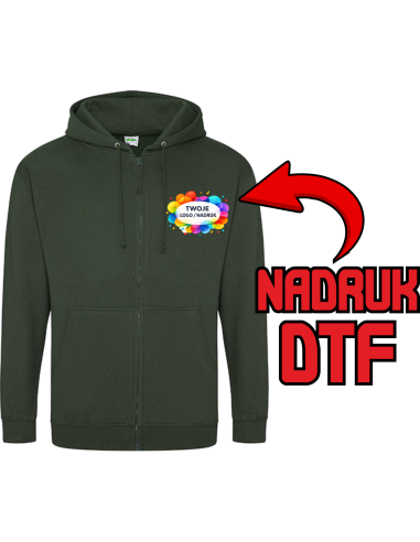Bluza zapinana ODZIEŻ REKLAMOWA NADRUK DTF Logo grafika 20sztuk