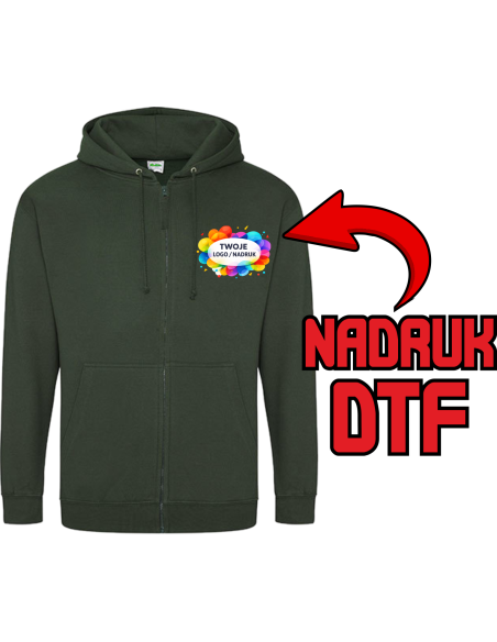 Bluza zapinana ODZIEŻ REKLAMOWA NADRUK DTF Logo grafika 20sztuk
