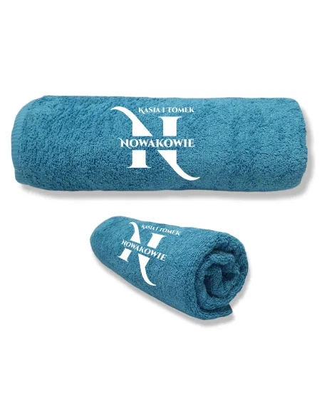 Ręcznik z Haftem Prezent Parapetówkę Inicjały na Prezent