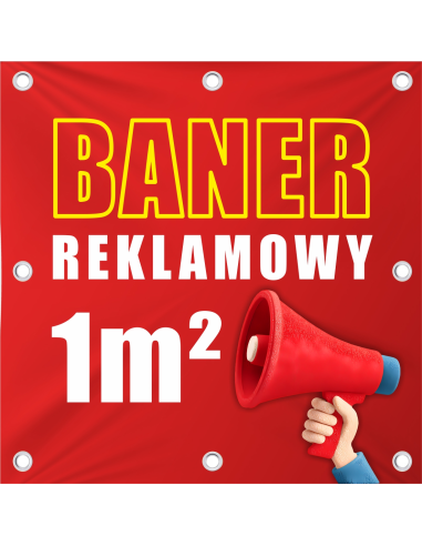 Baner Reklamowy, Banery Reklamowe PLANDEKI REKLAMOWE druk UV 1m2 + Projekt