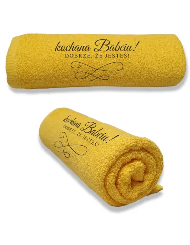 Ręcznik z Haftem Prezent Kochanej Babci Personalizowany
