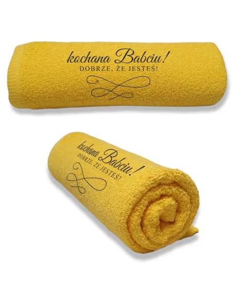 Ręcznik z Haftem Prezent Kochanej Babci Personalizowany