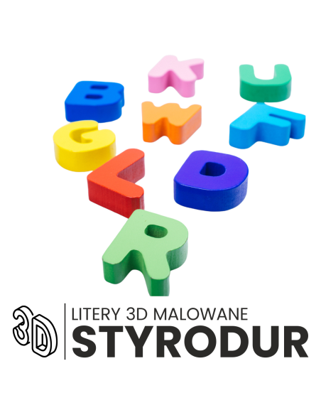 napis 3D STYRODUR 35cm litery znaki reklamowe logo TWÓJ PROJEKT
