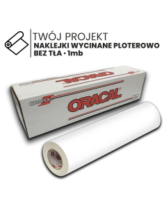 naklejki wycinane litery znaki logo samoprzylepna 50cm 1mb bez tła biała