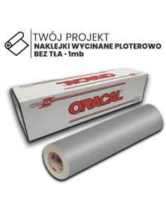 Biała samoprzylepna naklejka litery i logo wycinane 50cm 1mb