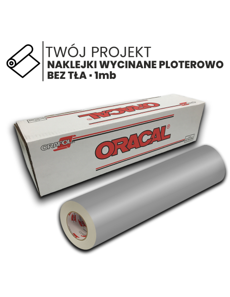 Biała samoprzylepna naklejka litery i logo wycinane 50cm 1mb