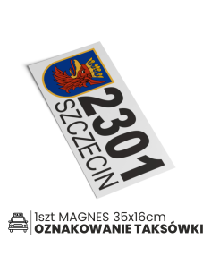MAGNES TAXI SZCZECIN 1szt 35x16cm