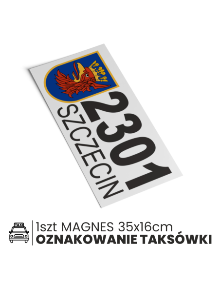 MAGNES TAXI SZCZECIN 1szt 35x16cm