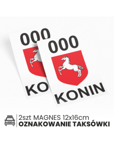 NAKLEJKI MAGNETYCZNE KOMPLET TAXI KONIN